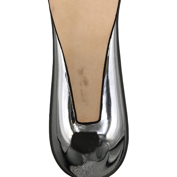 Anne Klein Silver Metal Mesh open Toe Heels SIze 8.5 With Matching Purse - Picture 7 of 12